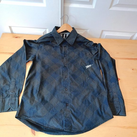 Billabong Long Sleeved Shirt - Black/Cream with logos (3332) - Picture 1 of 9